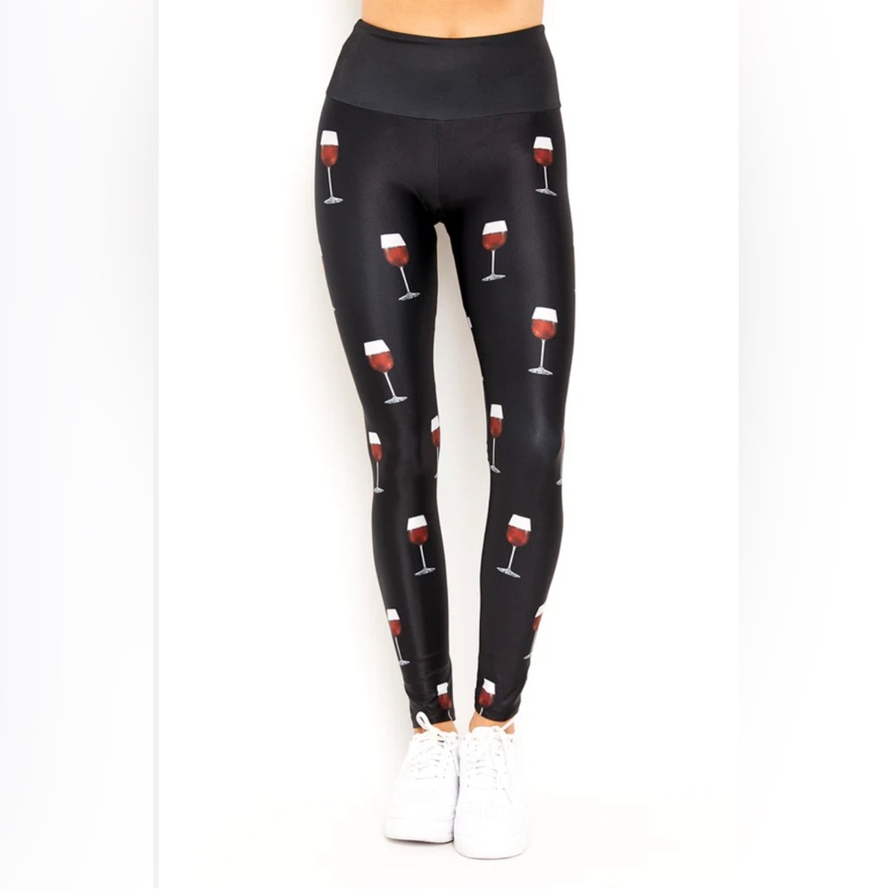 Goldsheep leggings - red wine glasses
